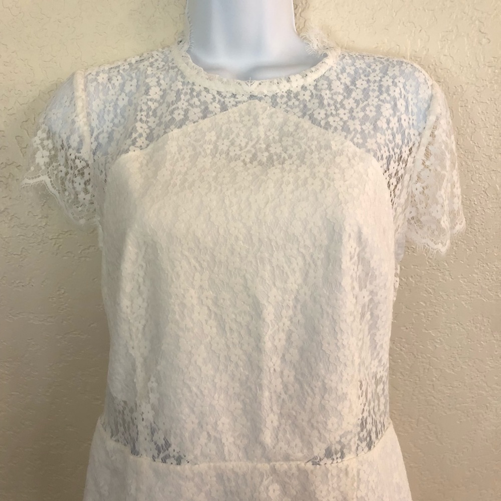 NWT Keepsake the Label White Lace Dress Open Back - Picture 6 of 7